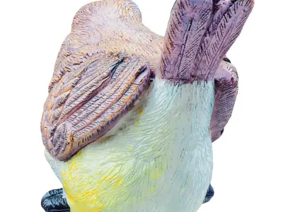 Figurine Red Bird 03 3D model