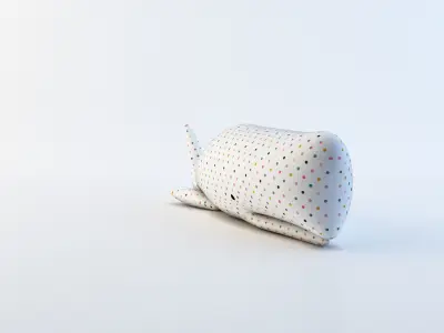 Plush Whale Low-poly 3D model