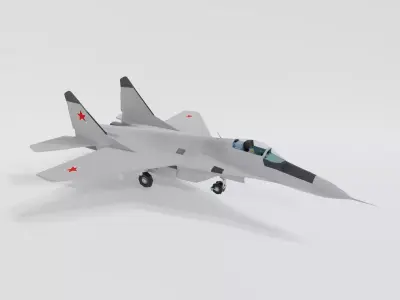 MIG 29 stylised low poly Low-poly 3D model