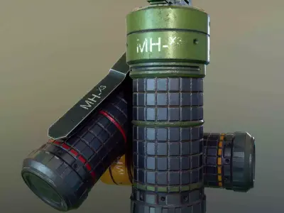 MH-x3 Grenade Low-poly 3D model