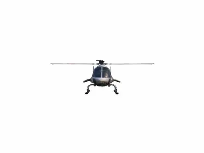 3d Model Helicopter Sunset Flight Collection  3D model