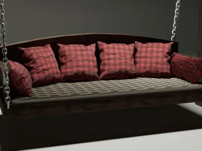 Garden Swing 3D model 10