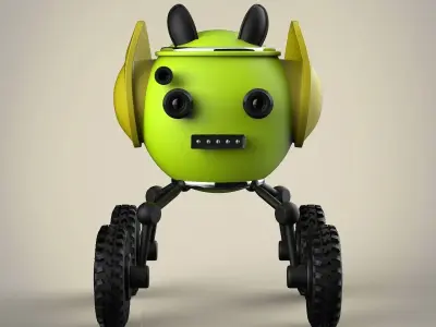 Robot on wheels 3D model