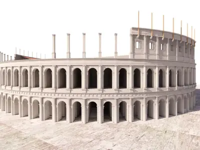 Roman Coloseum-Colosseum Undamage 3D model