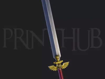 Space Marine Power Sword STL 3D Print Cosplay Prop STL file 3D print model