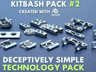 Simple Kitbash Bundle Ultimate Pack 2 3D model