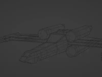 Low Poly X-Wing star wars x - fighter Free low-poly 3D model