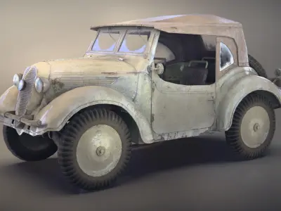 Game-Ready Japanese scout car Type 95 Low-poly 3D model