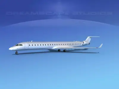 Bombardier CRJ1000 Bare Metal 3D model