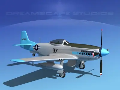 P-51D Mustang Aces High 3D model