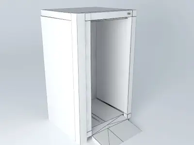 Kit stainless steel trash receptacle Free 3D model