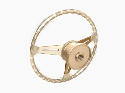 Hitman Twist Gold steering wheel Low-poly 3D model