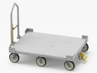 Towable Cart 01 Large Empty and Full 3D model