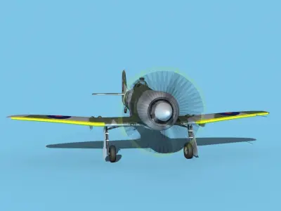 Hawker Tempest MKII V06 RAF 3D model