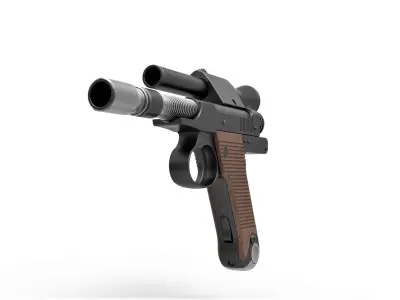 Blaster Pistol of Cara Dune from The Mandalorian 3D model