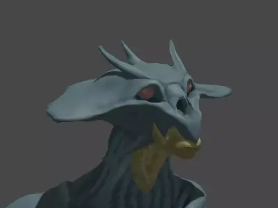 Pale Crawler The Rake Creature of Mutation 3D model