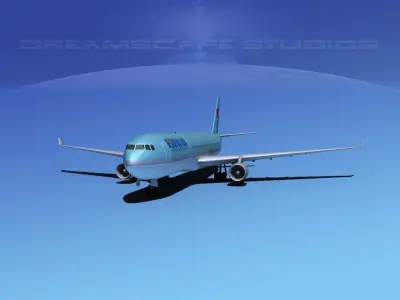 Airbus A330-300 Korean Air 3D model