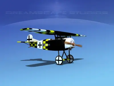 Fokker DVIII V05 3D model