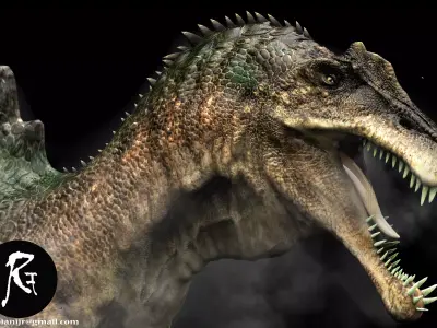 Spinosaurus Low-poly 3D model