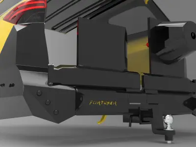 Ecotechne Rear Bumper for Toyota Fortuner Low-poly 3D model