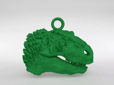 Dinosaur Head Pendant 3D print model
