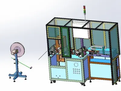 Film laser alignment cutting machine Low-poly 3D model