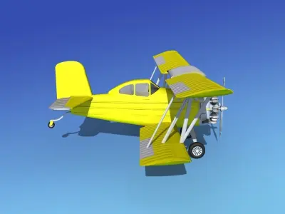 Grumman G-164 AgCat V03 3D model