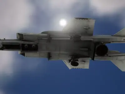 Rigged Yak-141 VTOL Fighter 3D model