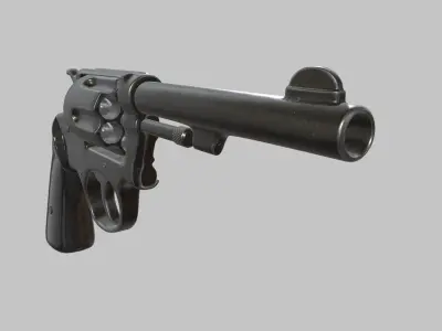 Revolver High Poly PBR Free 3D model