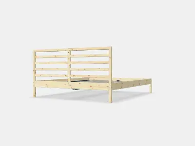 TARVA Bed frame 4 Low-poly 3D model