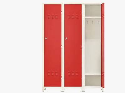 Locker PBR - metal Low-poly 3D model