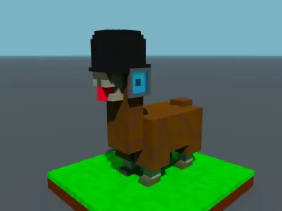 Voxel Llama 3D model