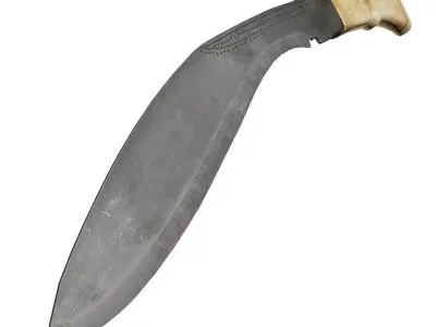 Regimental kukri knife 3D model