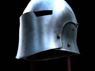 Knight Helmet Low-poly 3D model