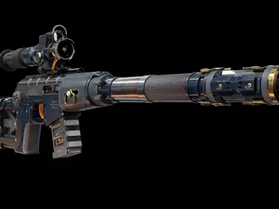 Sci-fi VSS Low-poly 3D model