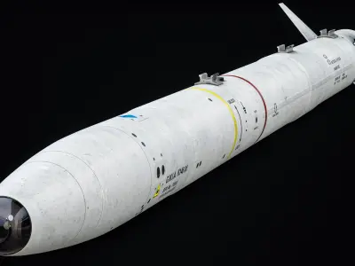 Aim-132 ASRAAM Missile PBR 3D model