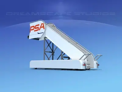 Airport Stairs PSA 3D model