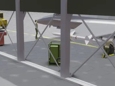 pack loadout fighter jet low poly Low-poly 3D model