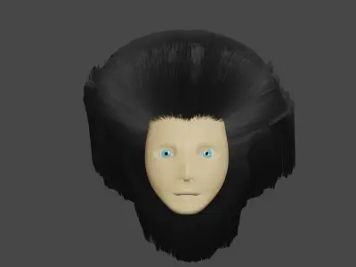 3d    female  head model  Low-poly 3D model