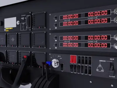 Helicopter Aircraft Cockpit FV1 Kit Master 3D model