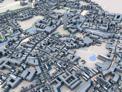 Church of Our Lady Bruges Belgium Low-poly 3D model