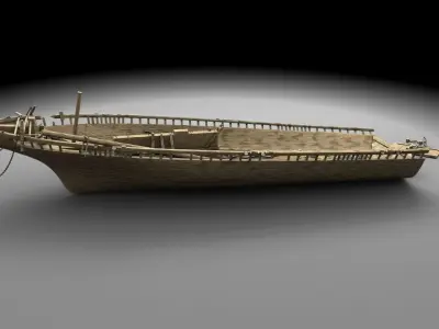 Wooden shipwreck 2 3D model