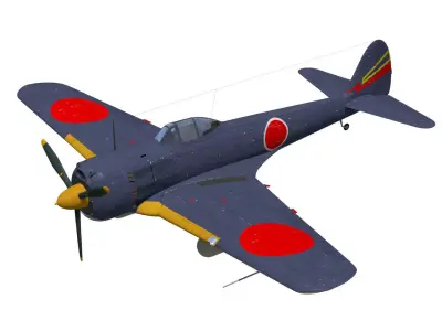 Ki43 Hayabusa type3-kou oscar 3D model