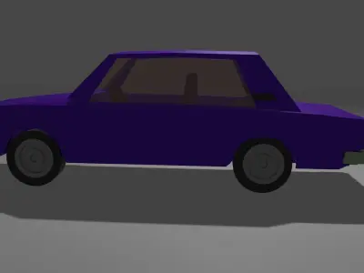 VAZ-2107 LowPoly car Free low-poly 3D model
