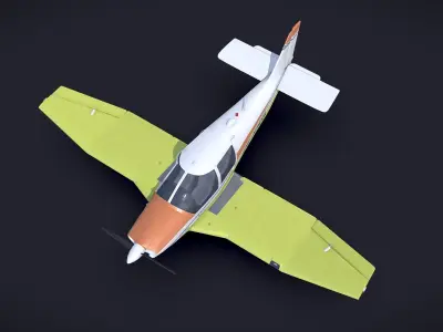 Robin Dr 400 - Civil Aircraft Low-poly 3D model
