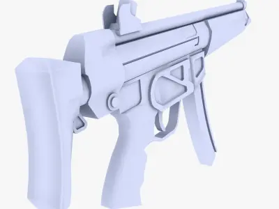 MP5 Submachine Gun Low-poly 3D model buy