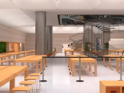 Apple Store Fifth Avenue New York 3D model