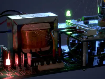 Electrical components vol6 Low-poly 3D model