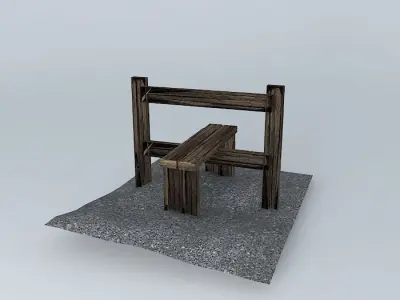 Eco Rail Track Old Split Sleeper StyleDummy Free 3D model