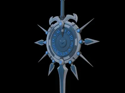 Weapon Asset - Clock Sword weapon Design by winjaydesign 3D model
